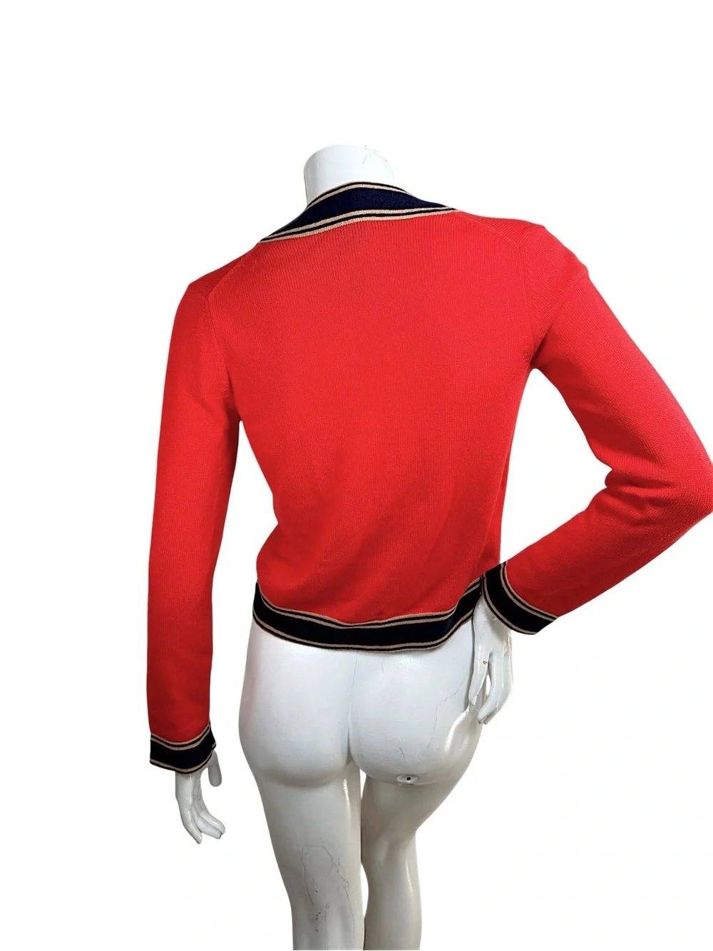 Chanel 20C Resort 2020 Red Cashmere CC Cardigan FR34 Runway Reference